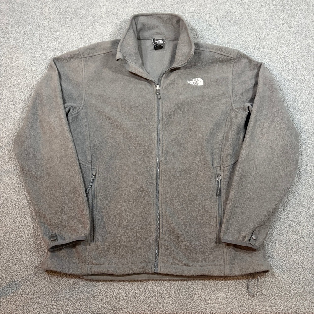 The North Face Jacket Mens XL Gray TKA 100 Fleece Full Zip Mock Neck FM-13113A